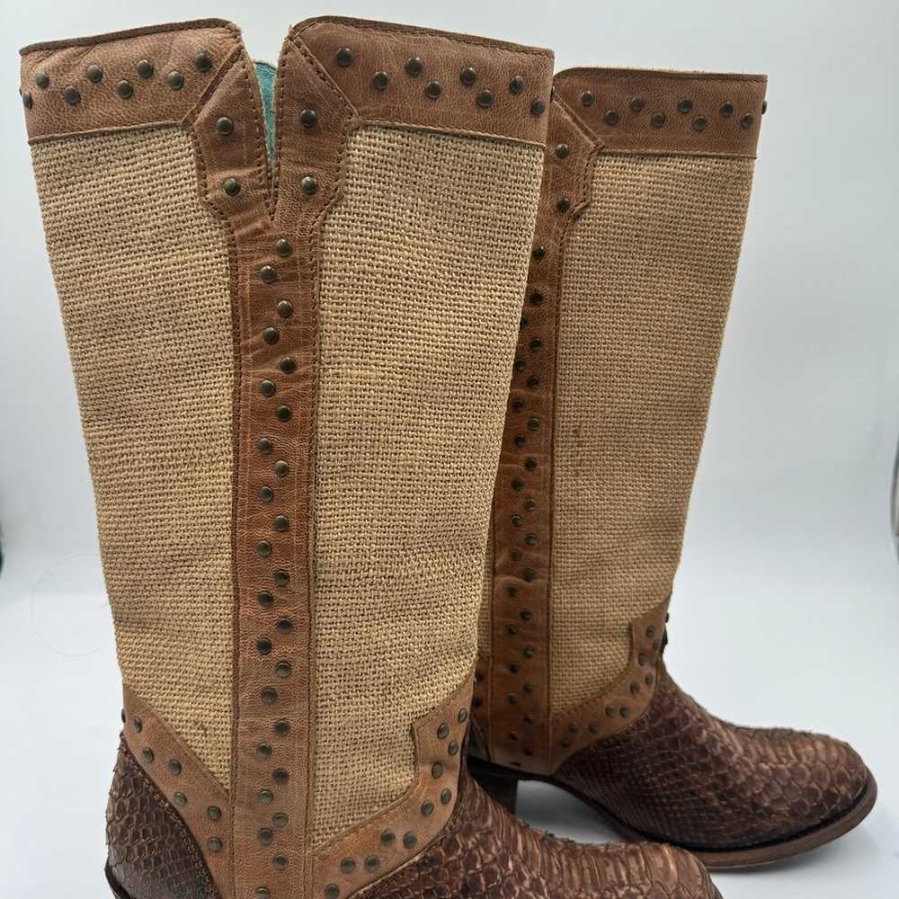 Corral Women’s Western Cowboy Boots Snake Skin Si… - image 4