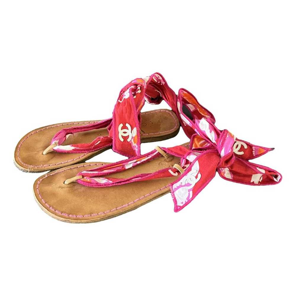 Chanel Leather flip flops - image 1