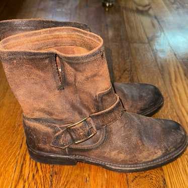 Frye Natalie Leather Short Engineer Boots