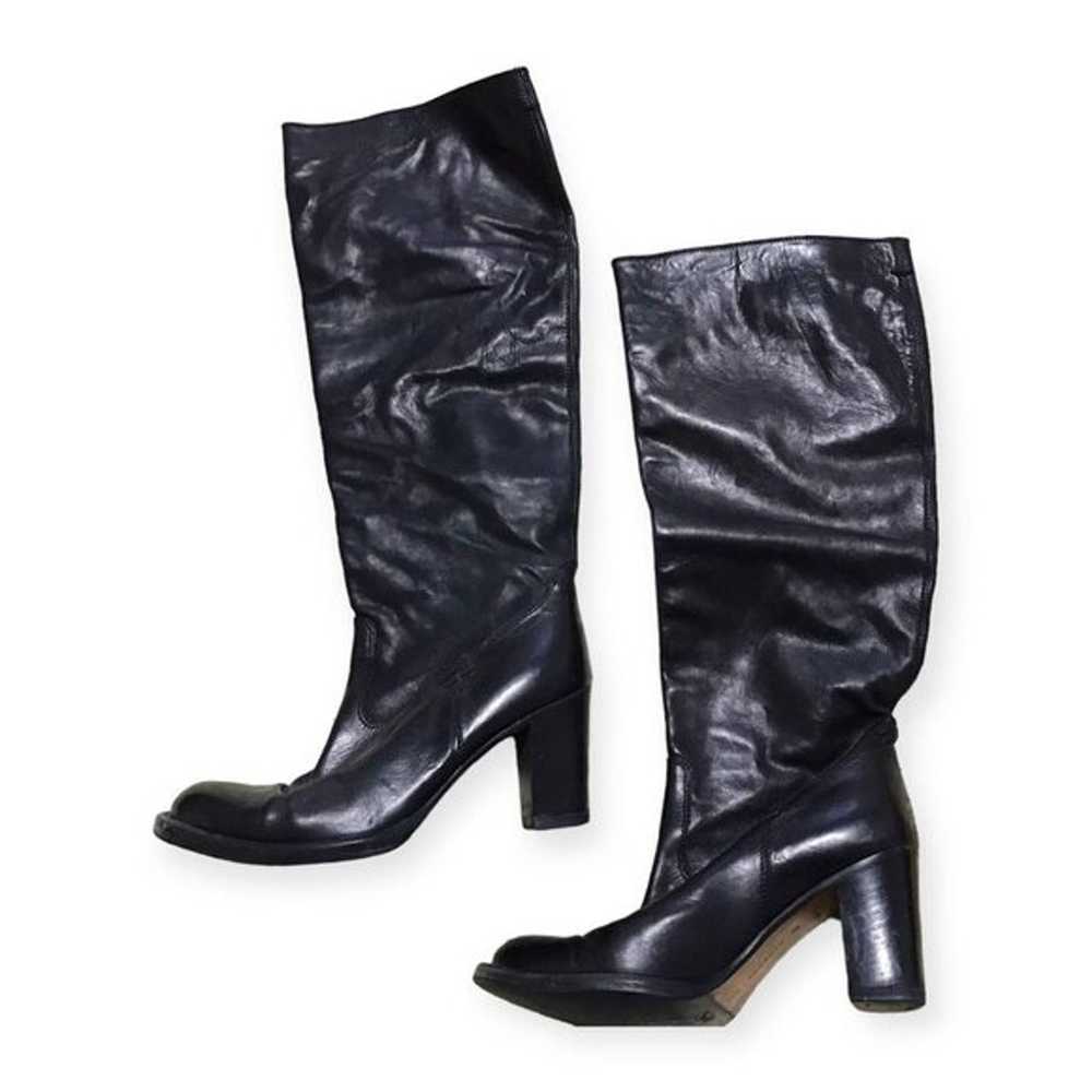 Barbara Bui black leather knee high boots, Size 3… - image 1