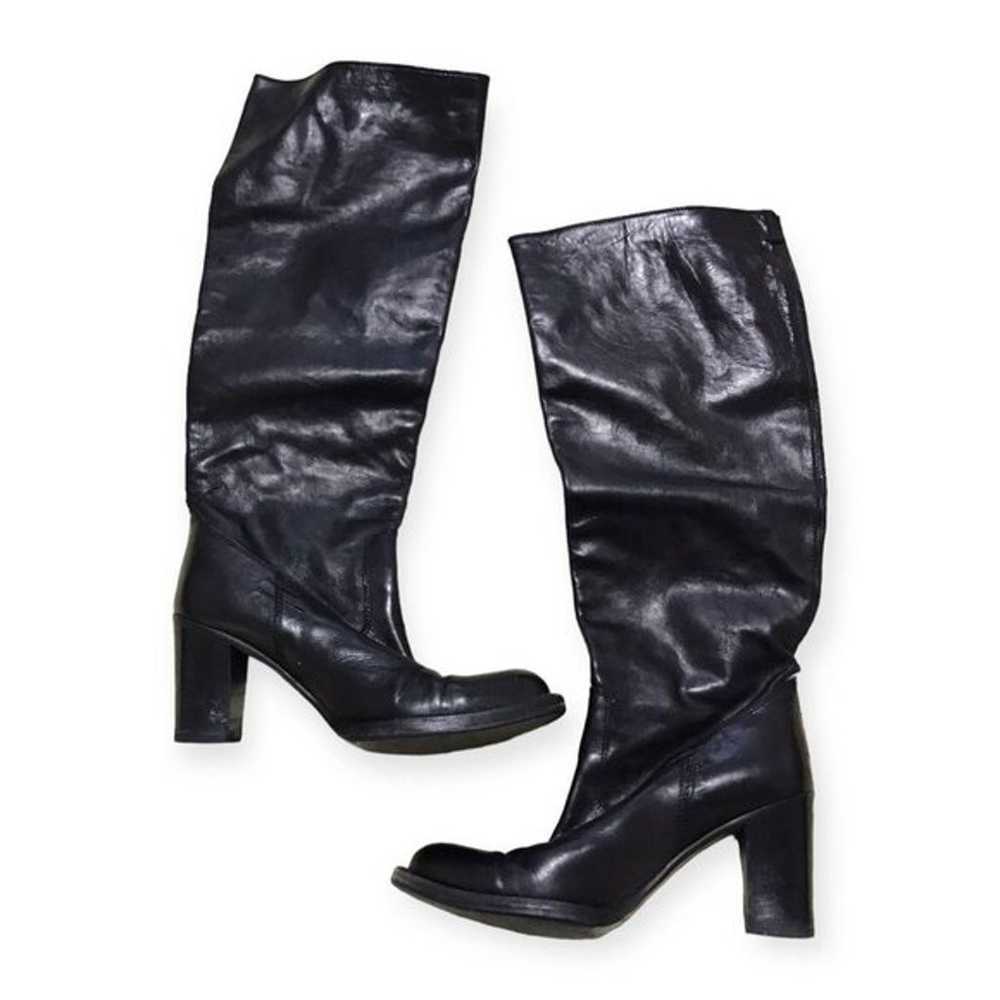 Barbara Bui black leather knee high boots, Size 3… - image 2