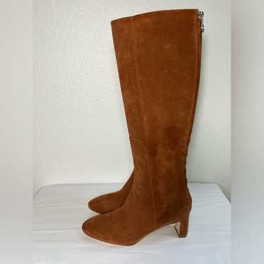 Aeyde Suede Knee High Boot leather tan pointed to… - image 1