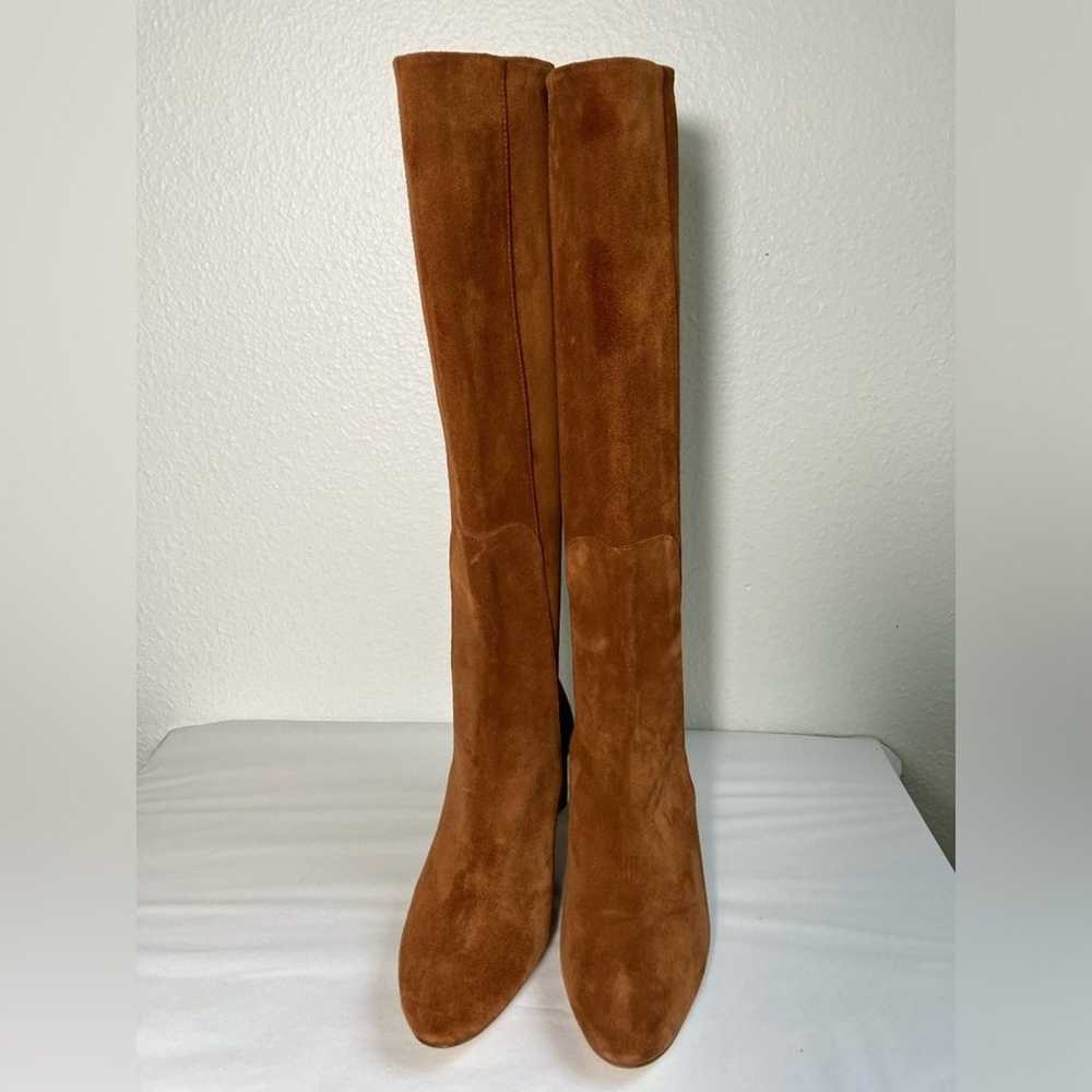 Aeyde Suede Knee High Boot leather tan pointed to… - image 4