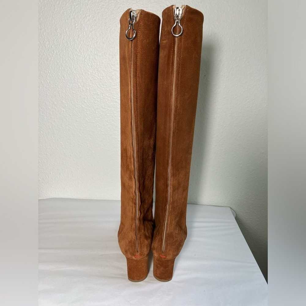 Aeyde Suede Knee High Boot leather tan pointed to… - image 5