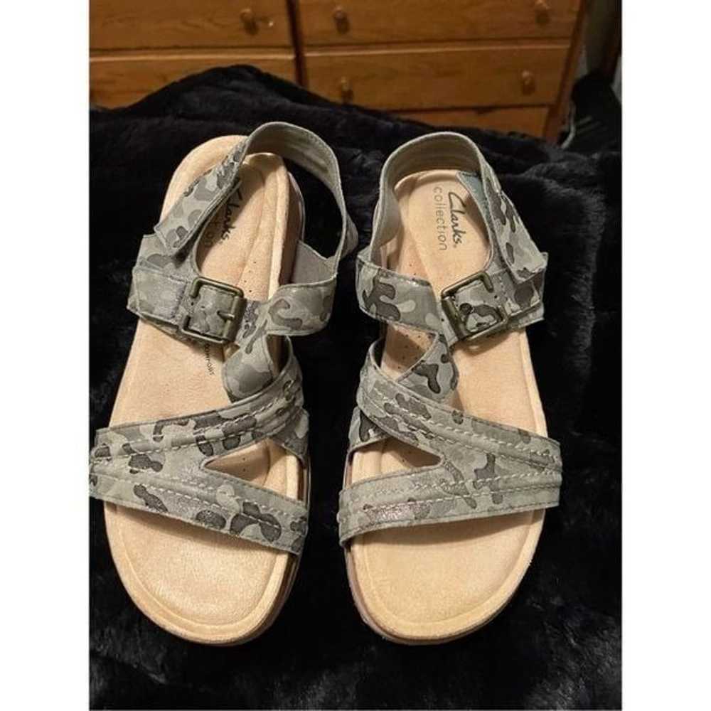 Clarks Collection Women Grey Brynn Ave Camo Open … - image 10