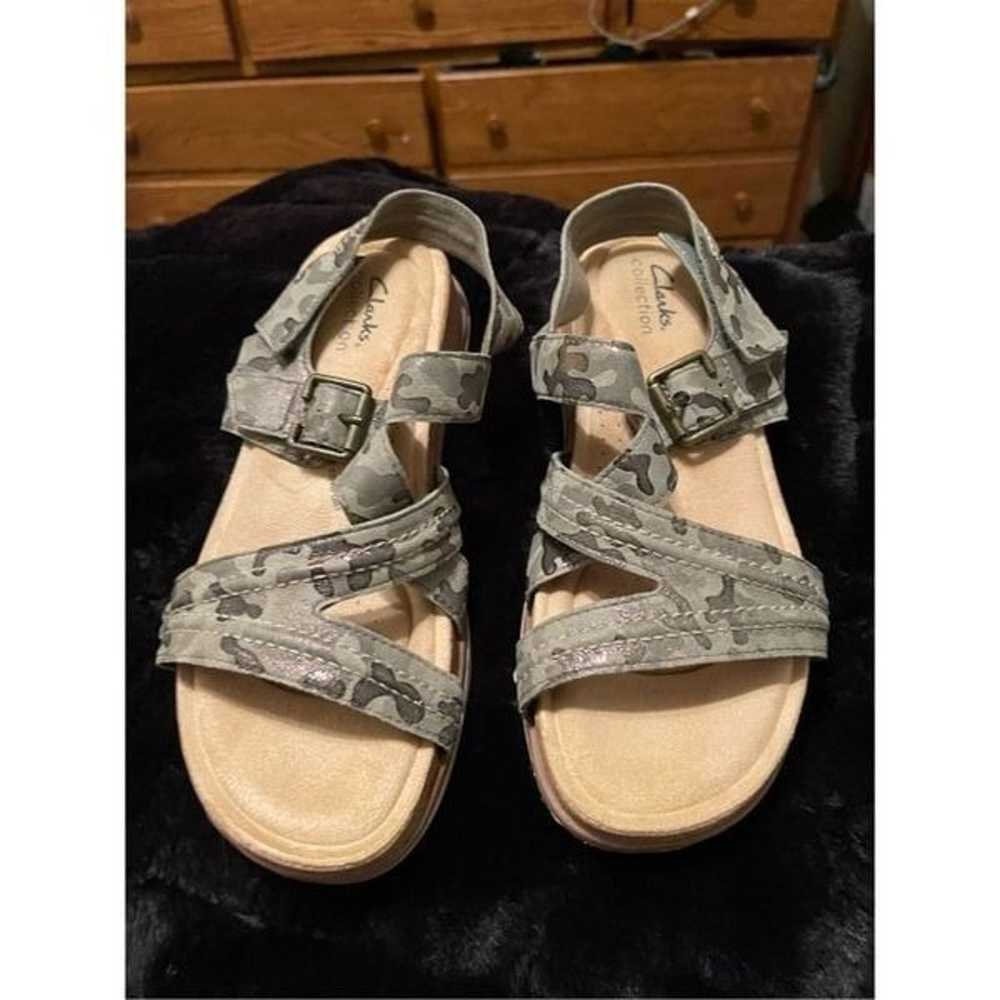 Clarks Collection Women Grey Brynn Ave Camo Open … - image 11