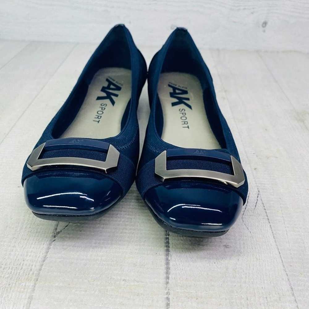 AK Anne Klein Sport UPLIFT Blue Slip On Metal Log… - image 3