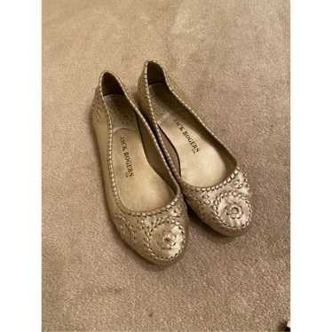 Jack Rogers BalletFlatsShoes Size 9M Metallic Gol… - image 1