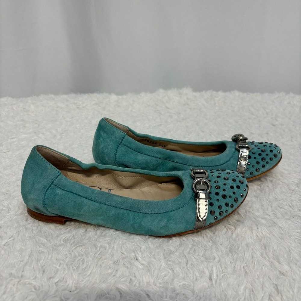 AGL Monika Ballet Flat Turquoise and Silver Studd… - image 3