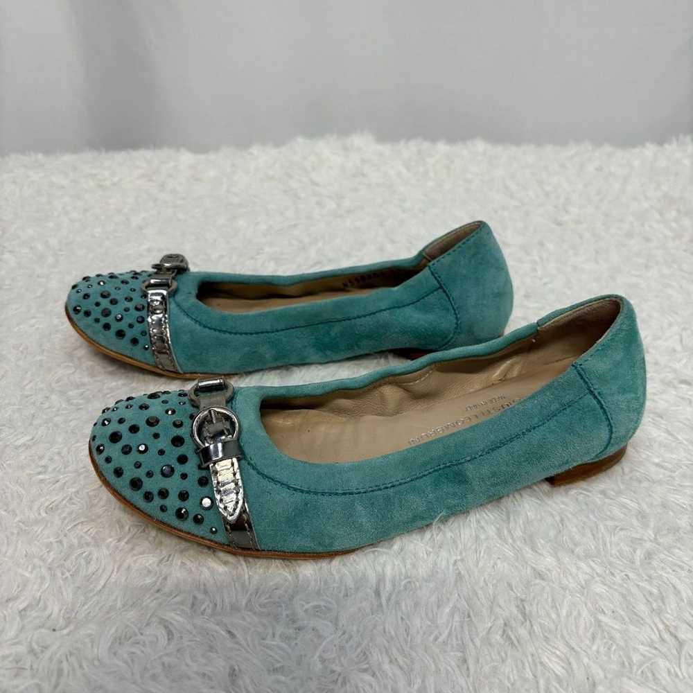 AGL Monika Ballet Flat Turquoise and Silver Studd… - image 4