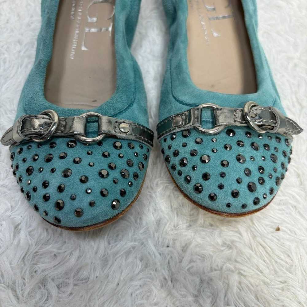 AGL Monika Ballet Flat Turquoise and Silver Studd… - image 5