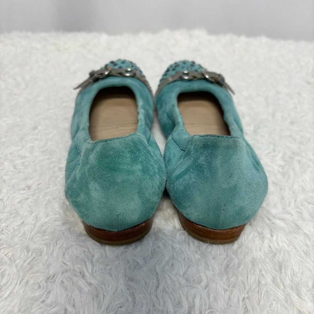 AGL Monika Ballet Flat Turquoise and Silver Studd… - image 6