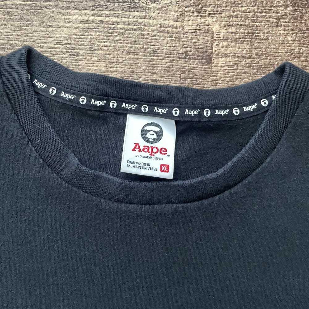 Bape AAPE By A Bathing Ape T-Shirt Size L Black P… - image 4