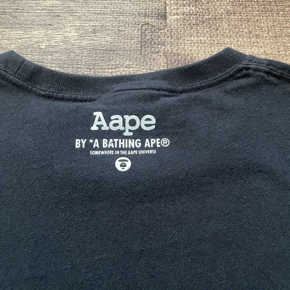 Bape AAPE By A Bathing Ape T-Shirt Size L Black P… - image 6