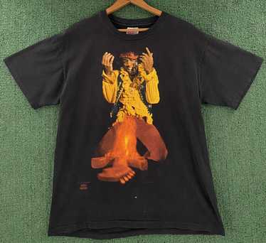 Hanes VTG 1991 Jimi Hendrix Double Sided T-Shirt … - image 1