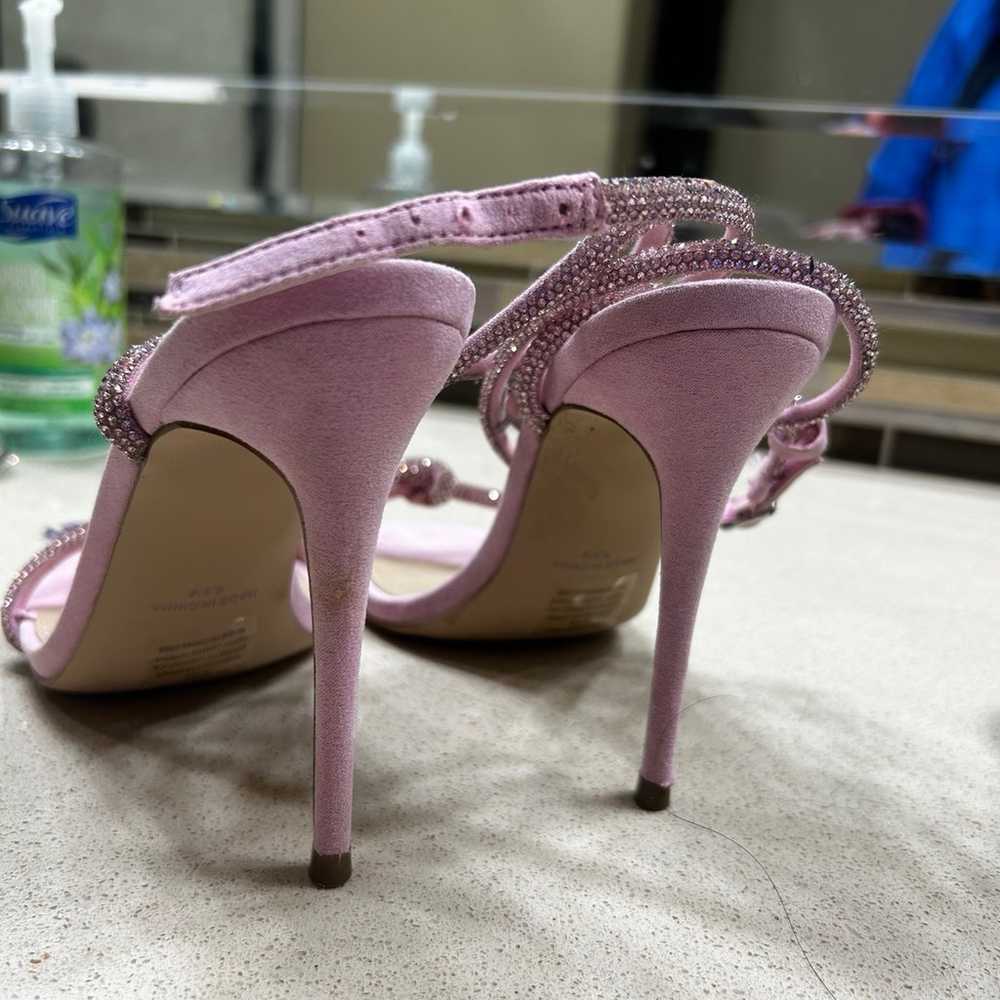 Pink rhinestone Steve Madden strappy heels - image 4