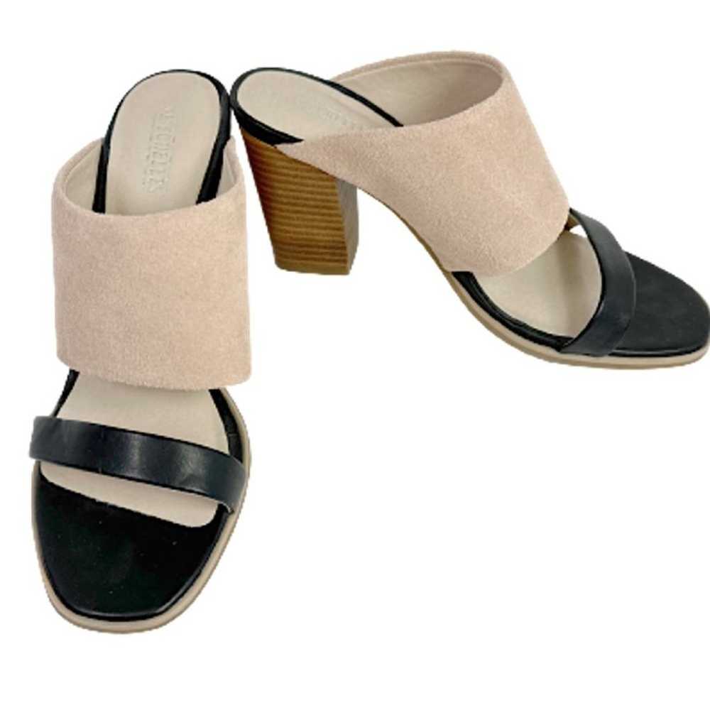 SEYCHELLES Lyra Black and Nude Leather Mules 6.5 - image 1
