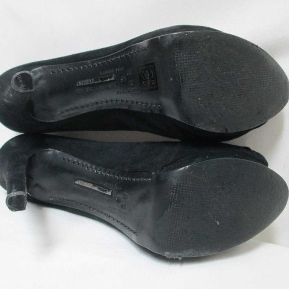 Schutz black Suede peep toe platform heels with b… - image 10