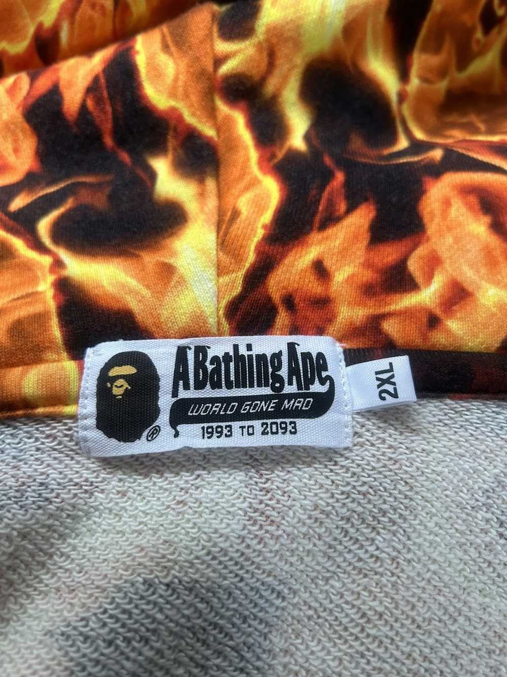 Bape Bape Flame Full Zip Up Hoodie (Rare) - image 11