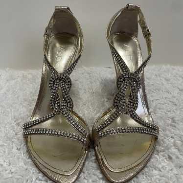 Aldo Womens Stilettos Heels Flofifi Silver Champa… - image 1