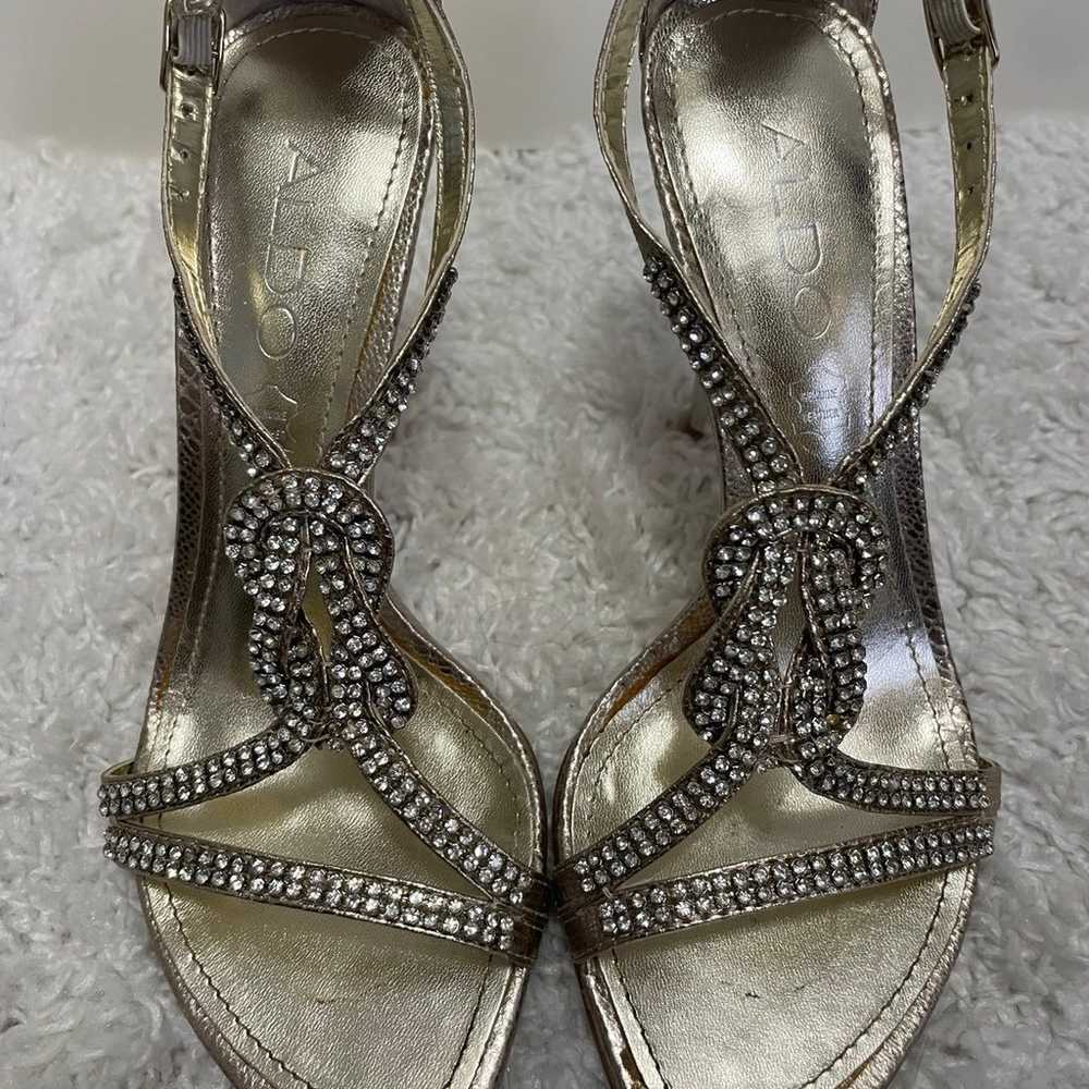 Aldo Womens Stilettos Heels Flofifi Silver Champa… - image 3