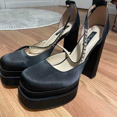 Black Suede “Versace Inspired” Heels (Size 13)
