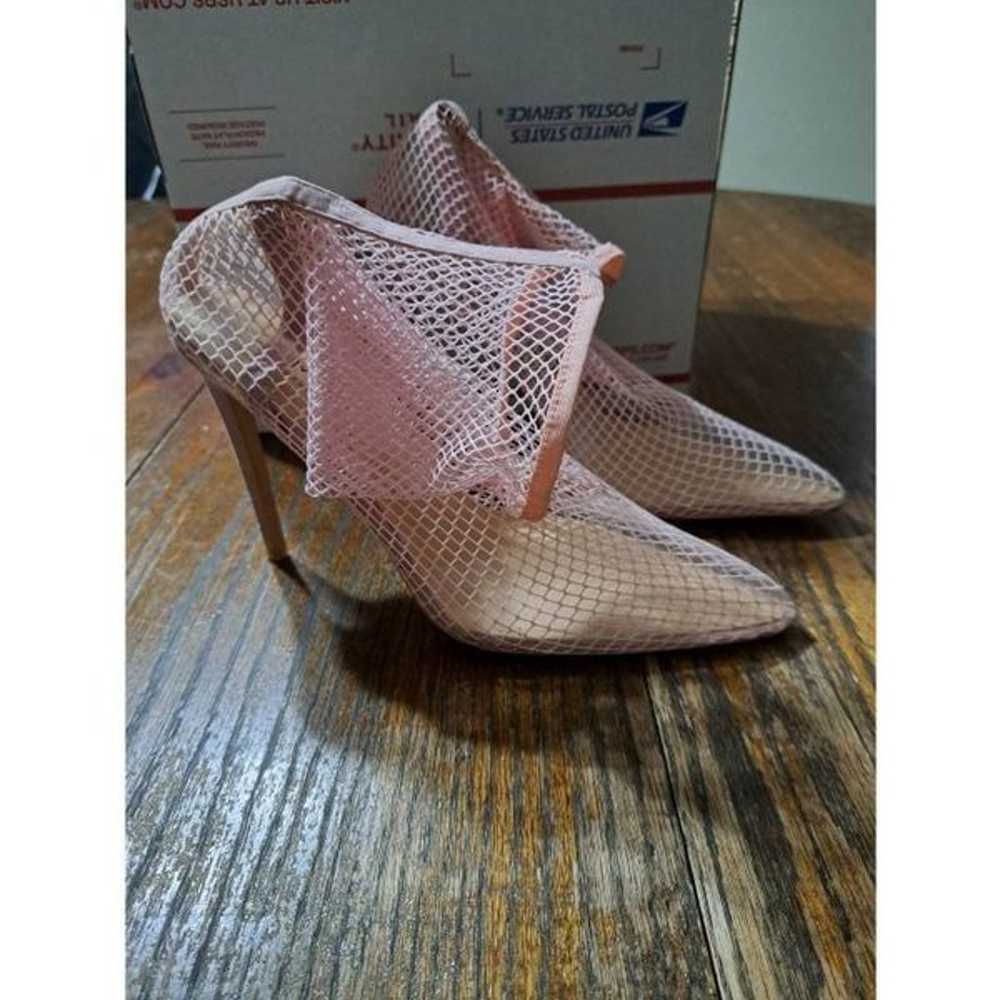 New Size 7 Simmi London Pink Fishnet Stiletto Hig… - image 1