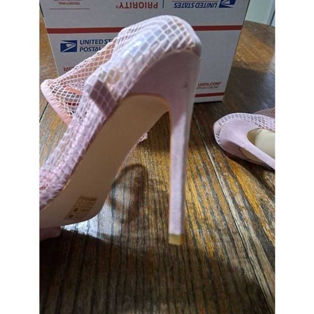 New Size 7 Simmi London Pink Fishnet Stiletto Hig… - image 9