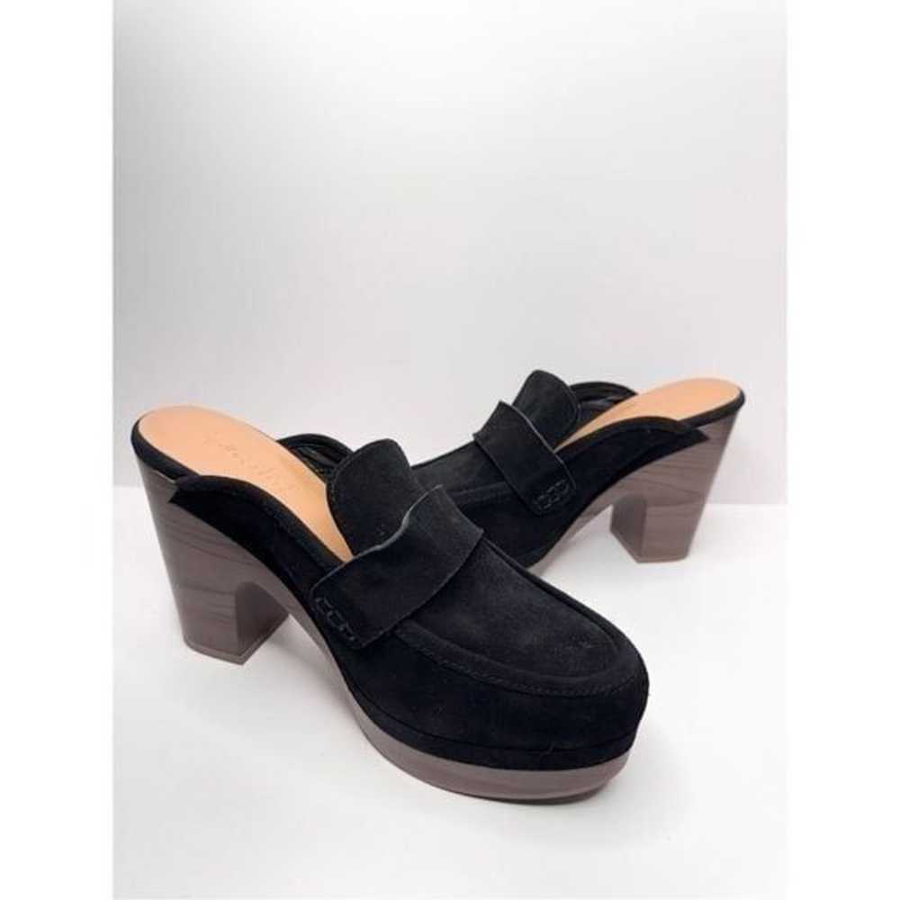 Splendid Clogs Vina Platform Size 10 Black Suede … - image 4