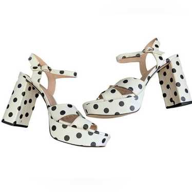 Kate Spade Delight Black White Polka Dot Platform… - image 1