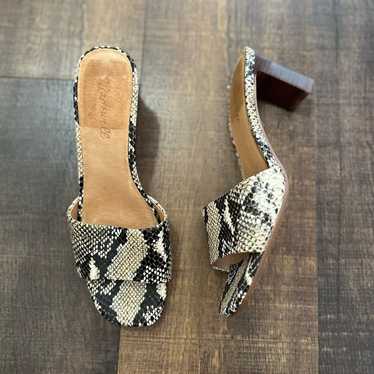 Madewell The Monica Mule in Snake Embossed Leather