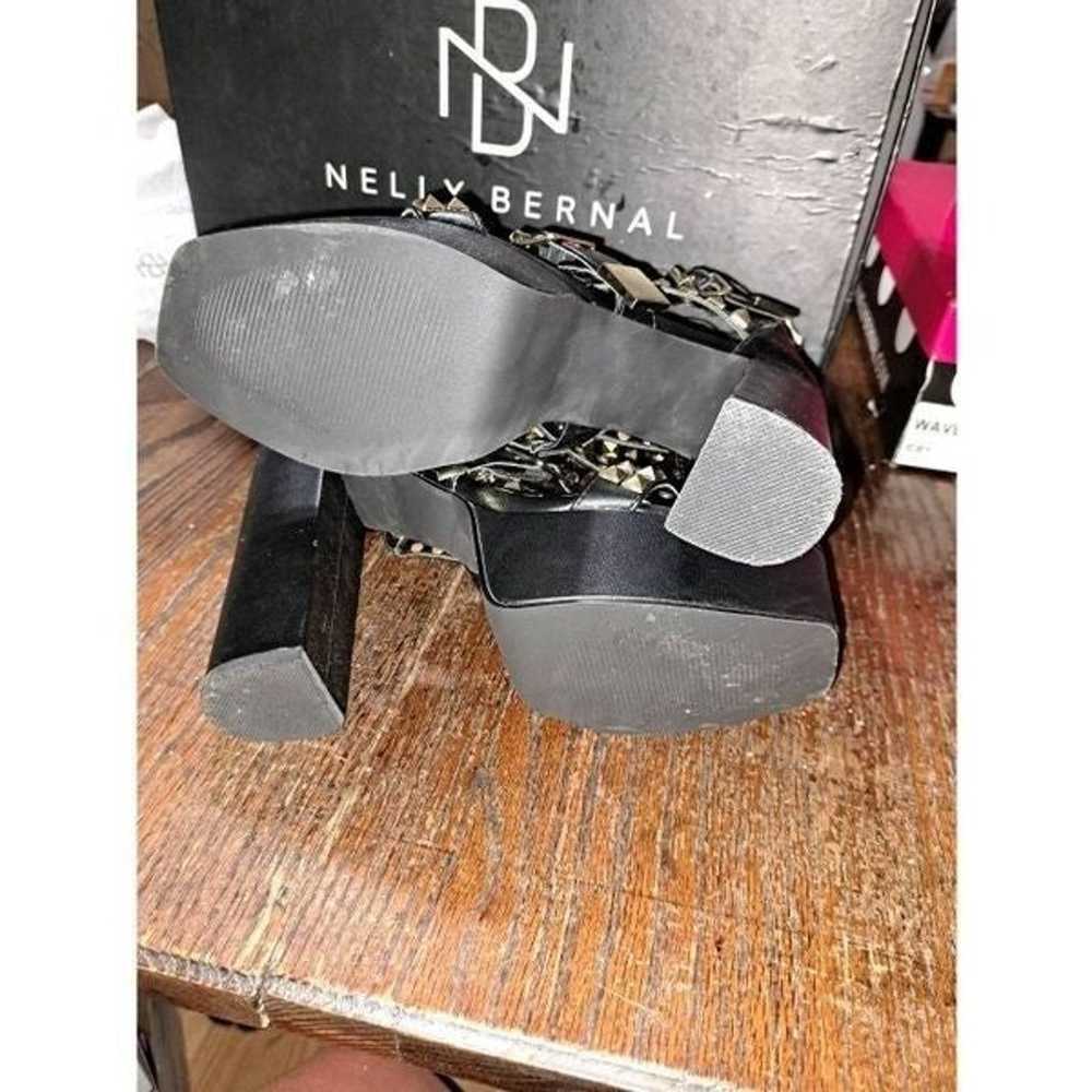 9-9.5 Nelly Bernal Black Keila Strappy Platform S… - image 8