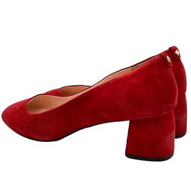 Kate Spade Size 9 Ruby Red Suede Beverly Block Hee