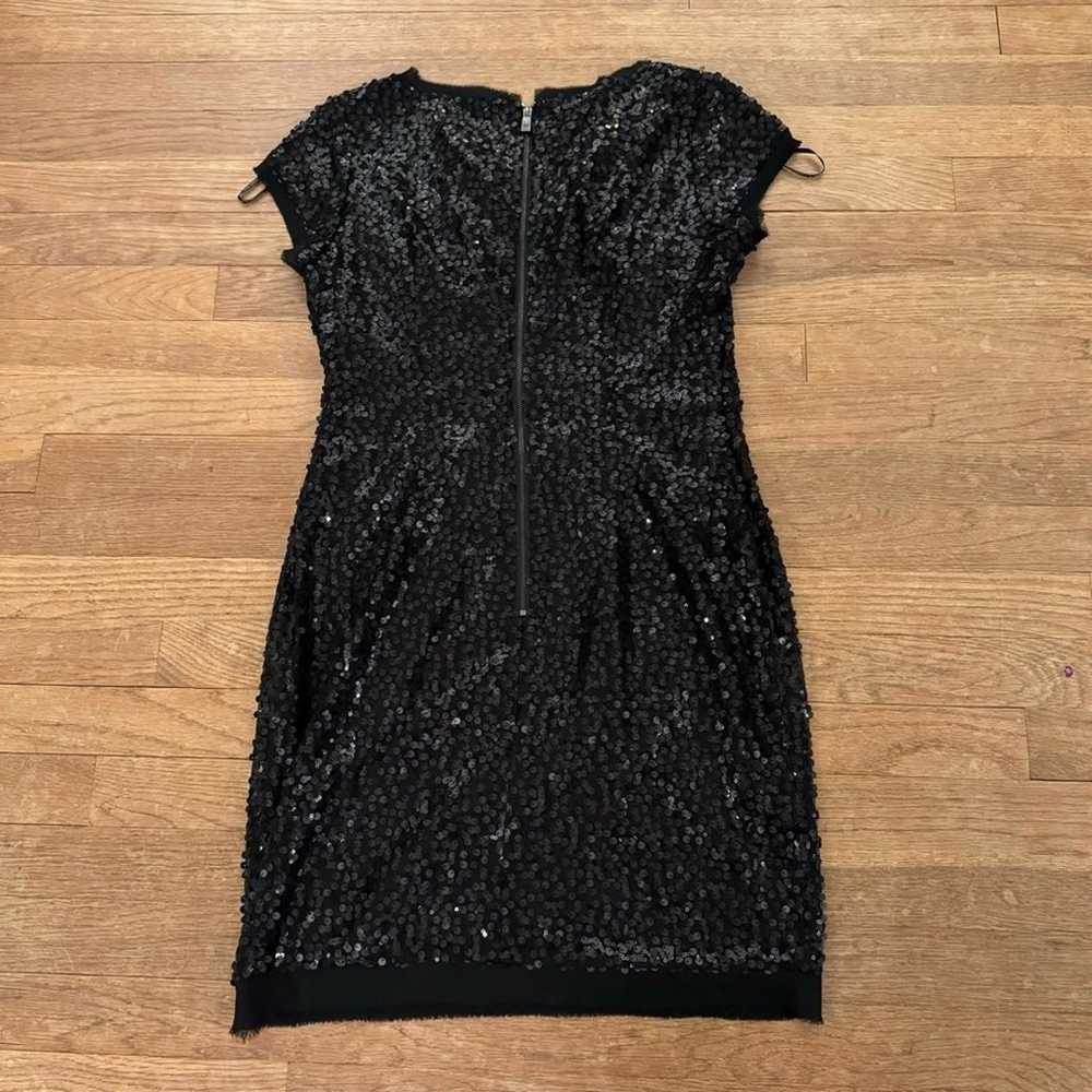 Vince Camuto black sequin short sleeve cocktail p… - image 4