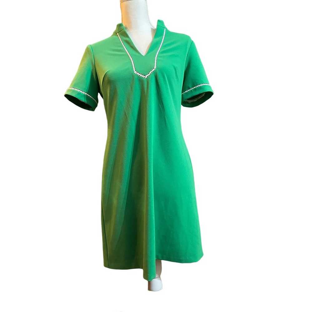 Tommy Hilfiger Lime green Sleeveless V Neck Dress - image 1