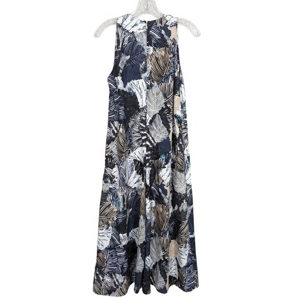 French Connection jumpsuit sleeveless leaf print … - image 2