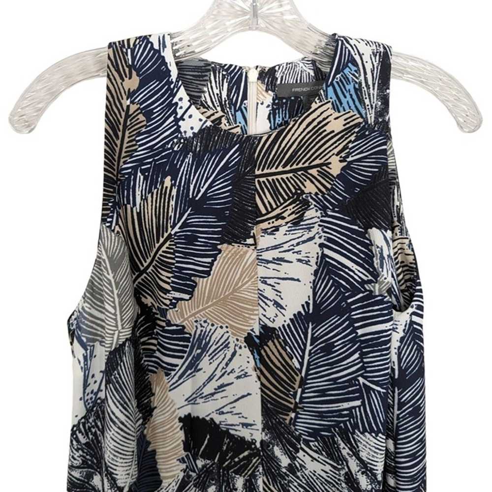 French Connection jumpsuit sleeveless leaf print … - image 3