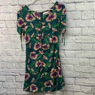 Urban Outfitters Dress Womens Small Green Floral … - image 1
