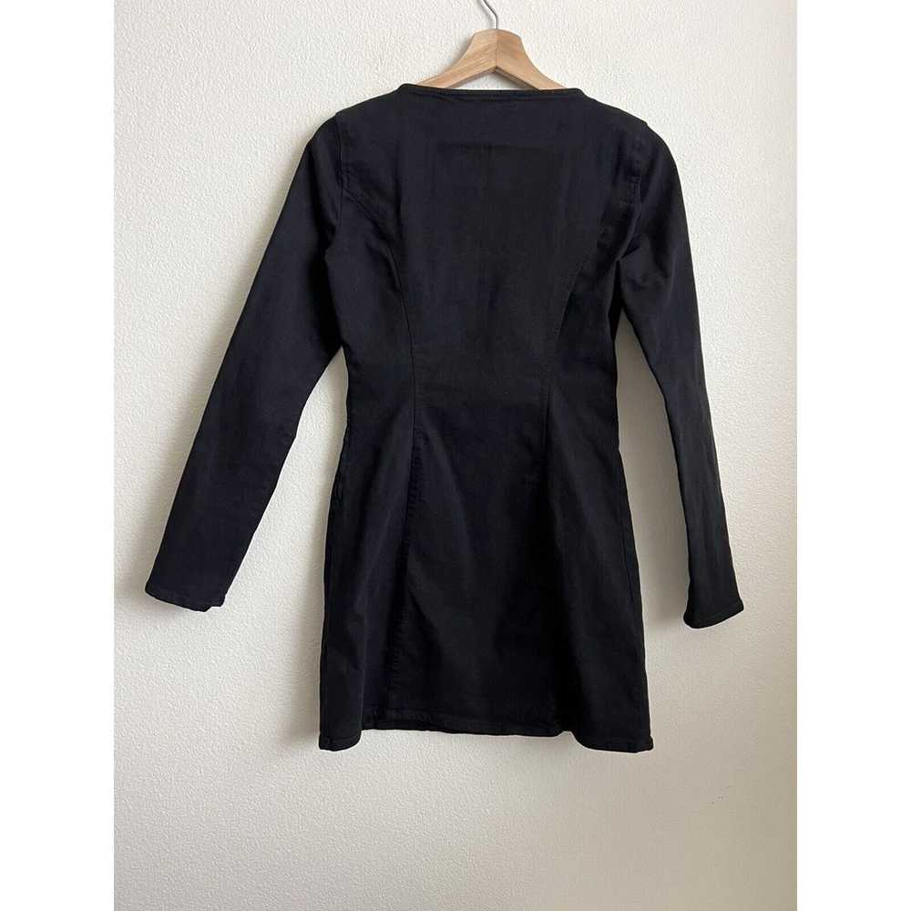 Zara Women’s Long Sleeve Denim TRF Dress in Black… - image 2