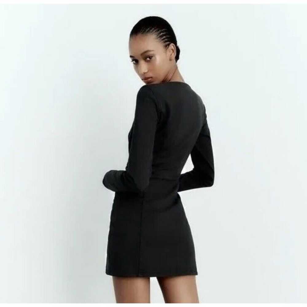 Zara Women’s Long Sleeve Denim TRF Dress in Black… - image 6