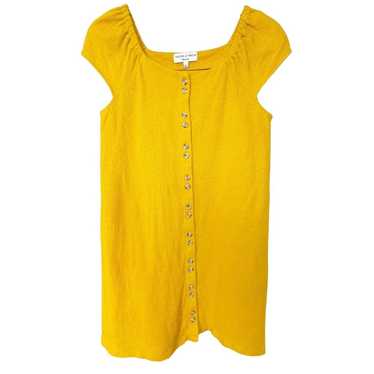 Madewell Texture and Thread Cap Sleeve Button Fro… - image 1