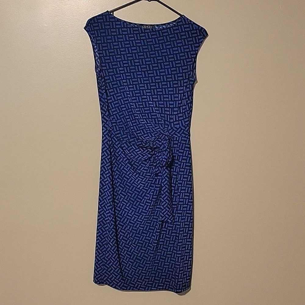 Ralph Lauren Printed Sleeveless Midi Dress Blue A… - image 1