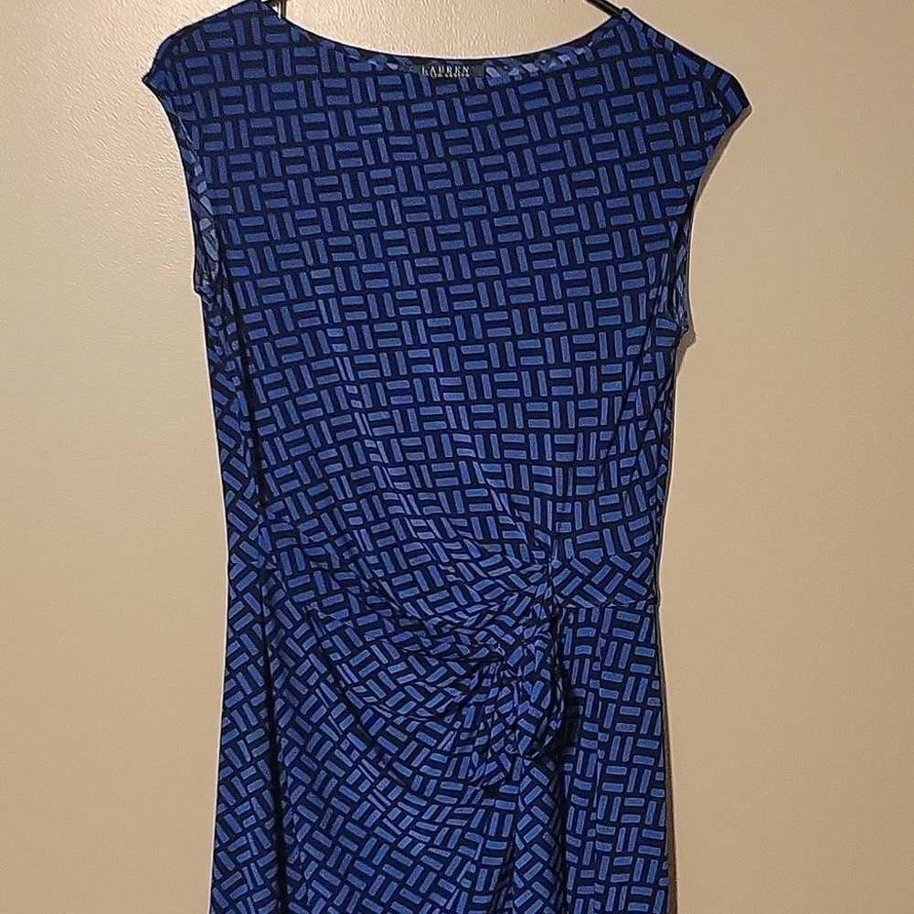 Ralph Lauren Printed Sleeveless Midi Dress Blue A… - image 2