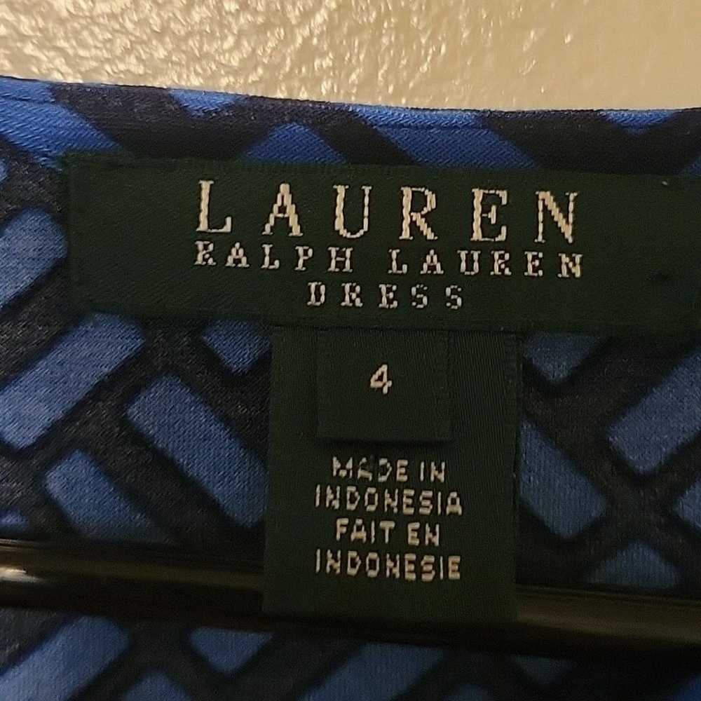 Ralph Lauren Printed Sleeveless Midi Dress Blue A… - image 3