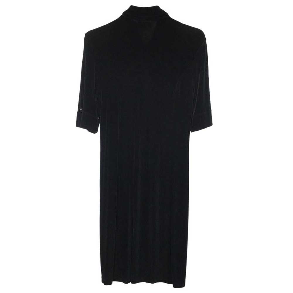 Chicos S Travelers Black Midi Shirt Dress Half Sl… - image 2