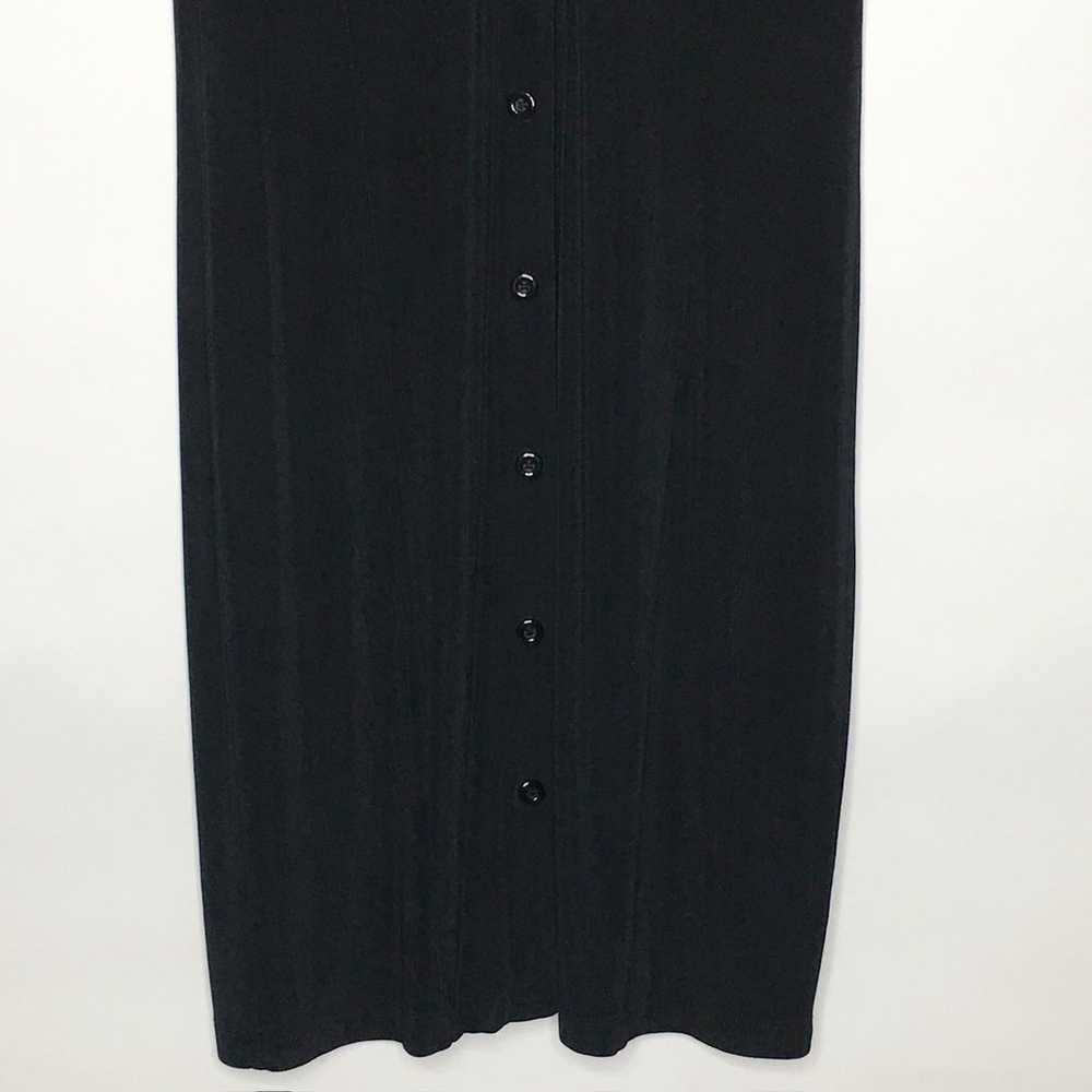 Chicos S Travelers Black Midi Shirt Dress Half Sl… - image 5