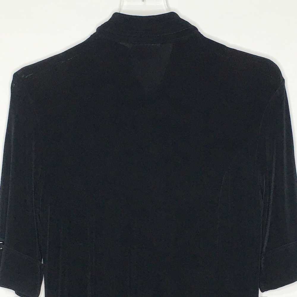 Chicos S Travelers Black Midi Shirt Dress Half Sl… - image 6
