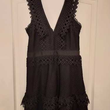 Shilla Black Lace and Mesh Dress