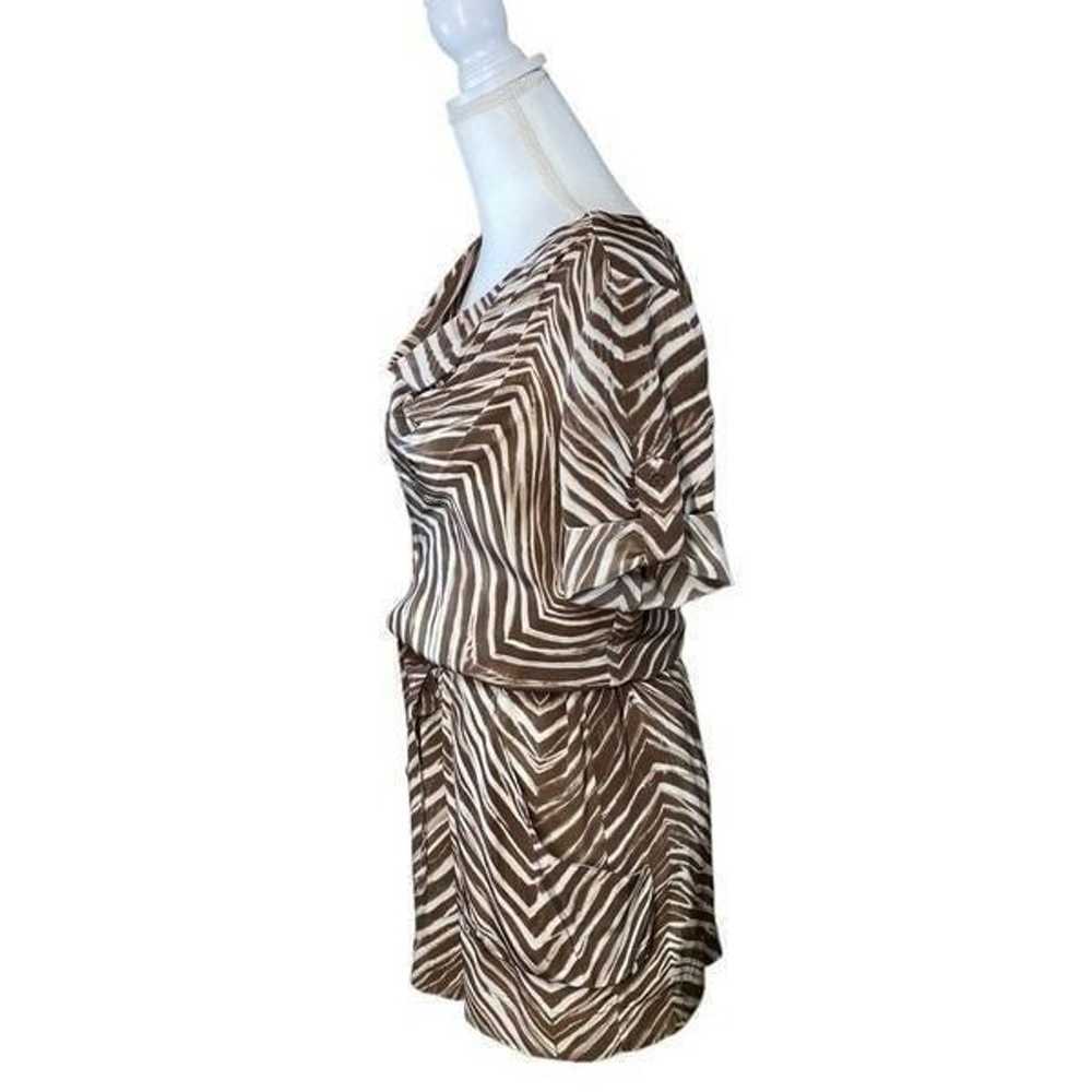 BCBG MAXAZRIA Ayshea Silk Animal Print Tie Waist … - image 5