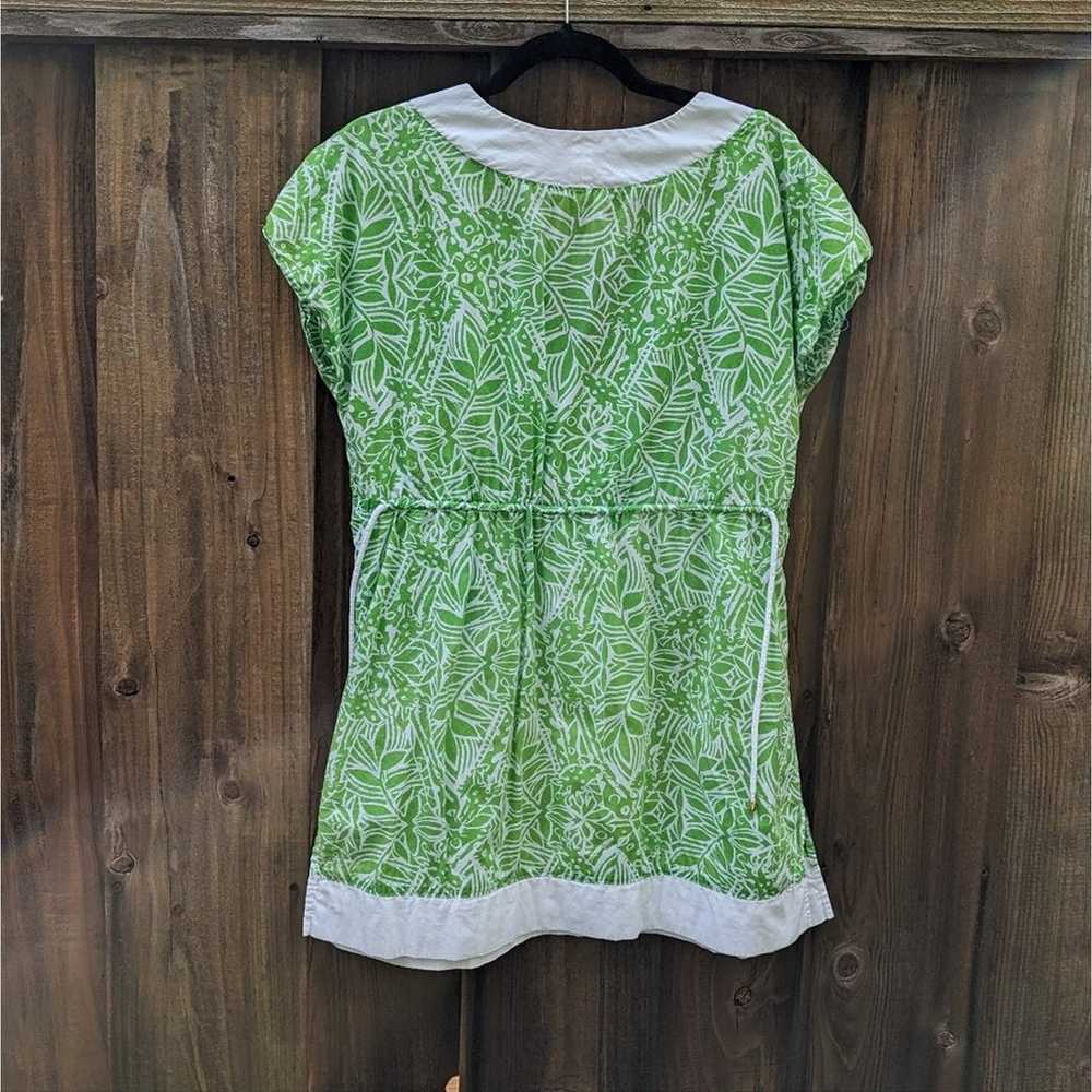Lilly Pulitzer Green Floral Coverup Dress, size L - image 2
